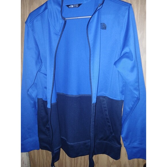The North Face Track Jacket Boys Size XL (18/20) Full Zip Hooded Blue & Black - Picture 16 of 16